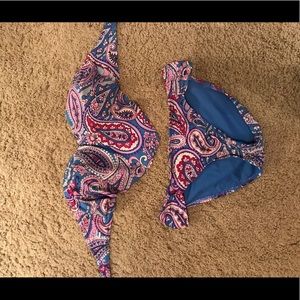 Swimsuit from Dillard’s Paisley and purple